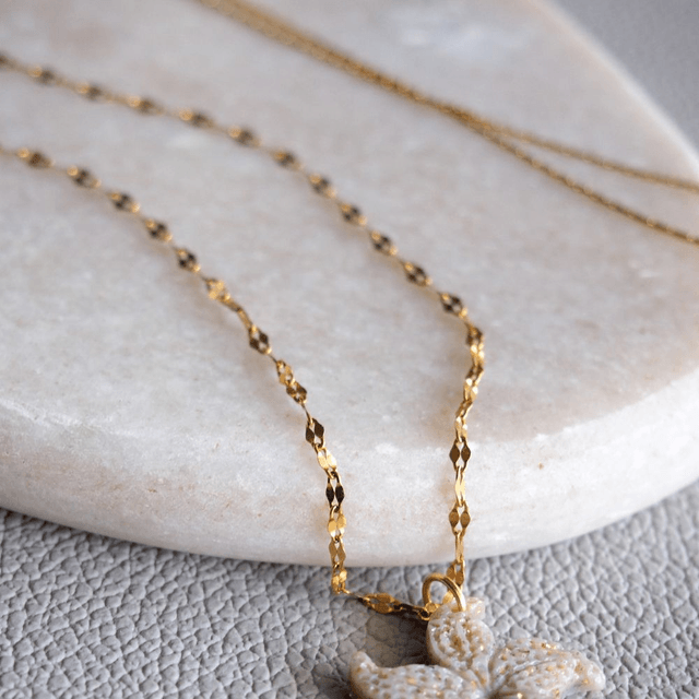 Collier femme acier inoxydable étoile de mer grise