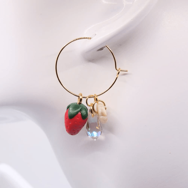 Boucles d’oreilles Fraise d’Été