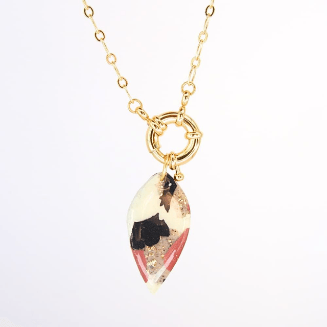 Collier goutte terrazzo