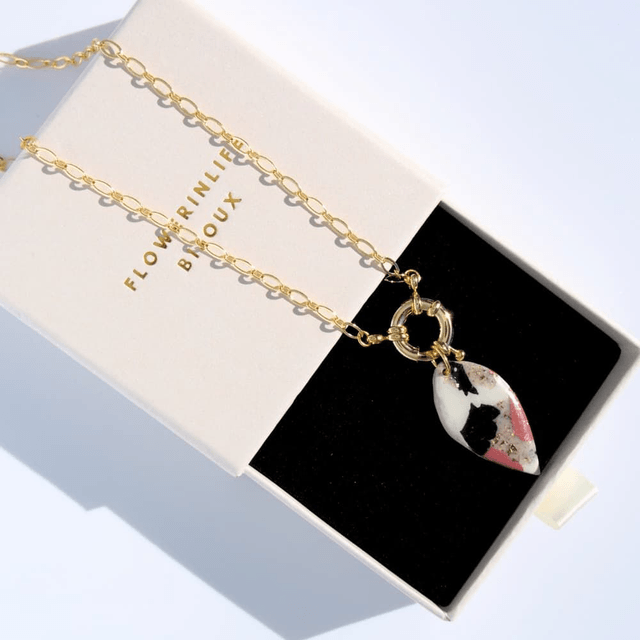 Collier goutte terrazzo