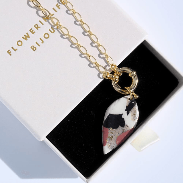 Collier goutte terrazzo