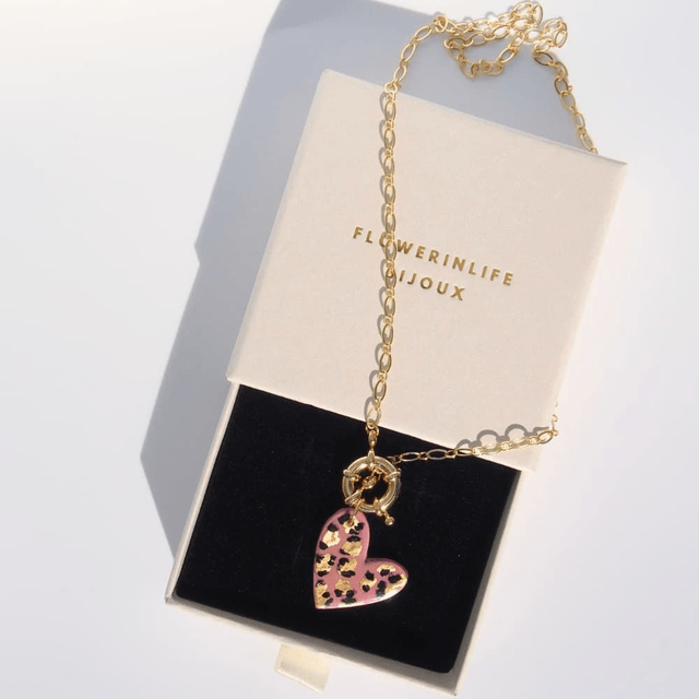 Collier coeur sauvage