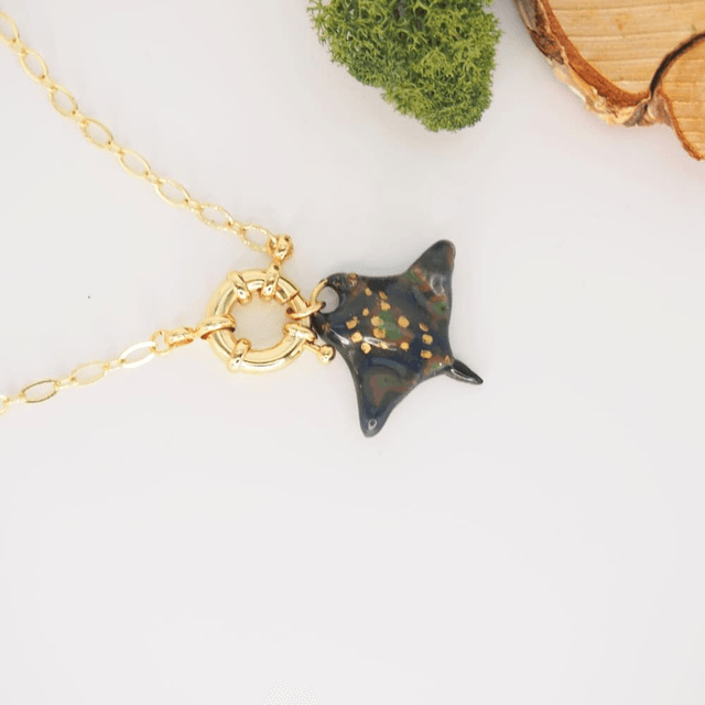 Collier raie léopard fermoir ressort