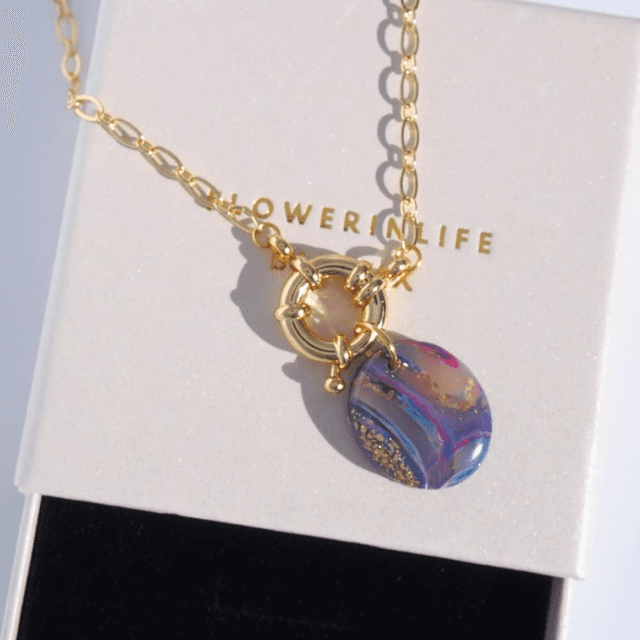 Collier galaxie pastel