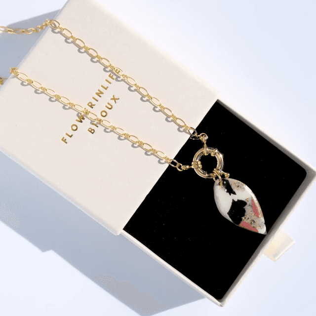 Collier goutte terrazzo